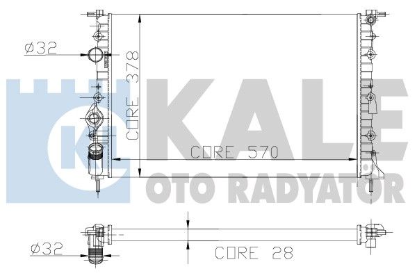 KALE OTO RADYATÖR Radiators, Motora dzesēšanas sistēma 109500